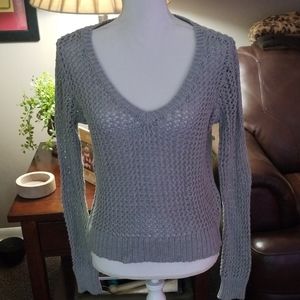 Gray V neck sweater